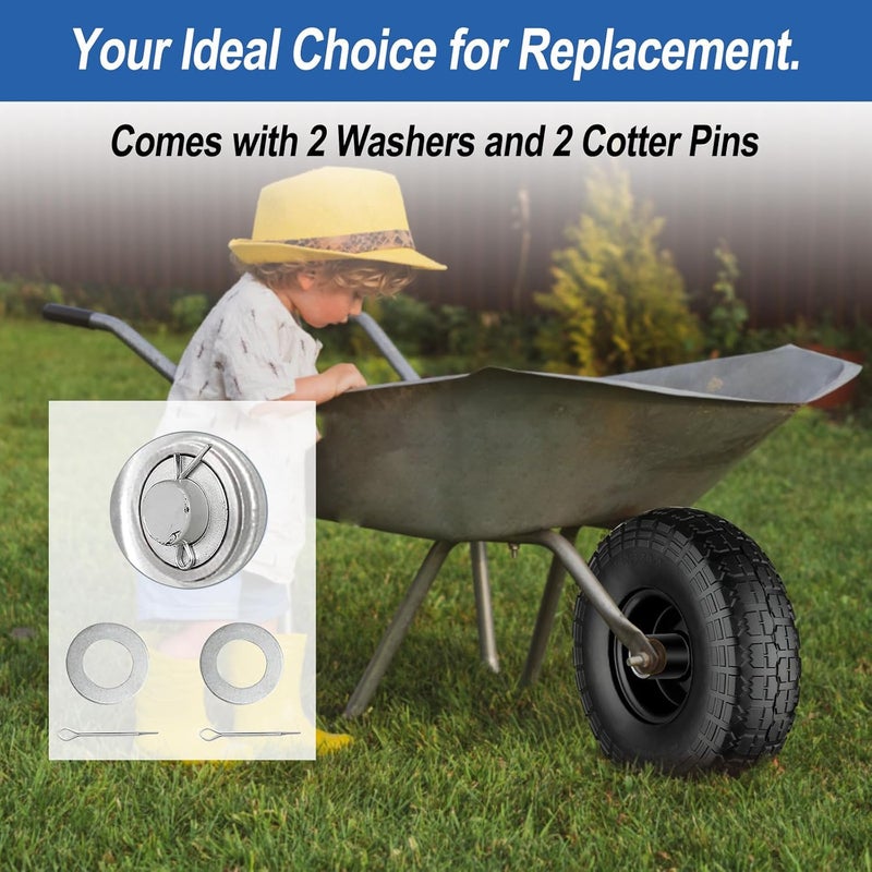 Cubesprings 4.10/3.50-4 Tire and Wheel Flat Free Solid 10 inch Tires for Hand Truck Wagon Dolly Garden Cart Wheelbarrow Replacement (4.10/3.50-4 Black - 10") - Image 5